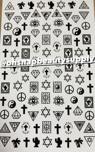 *Black SYMBOL F307 Sticker