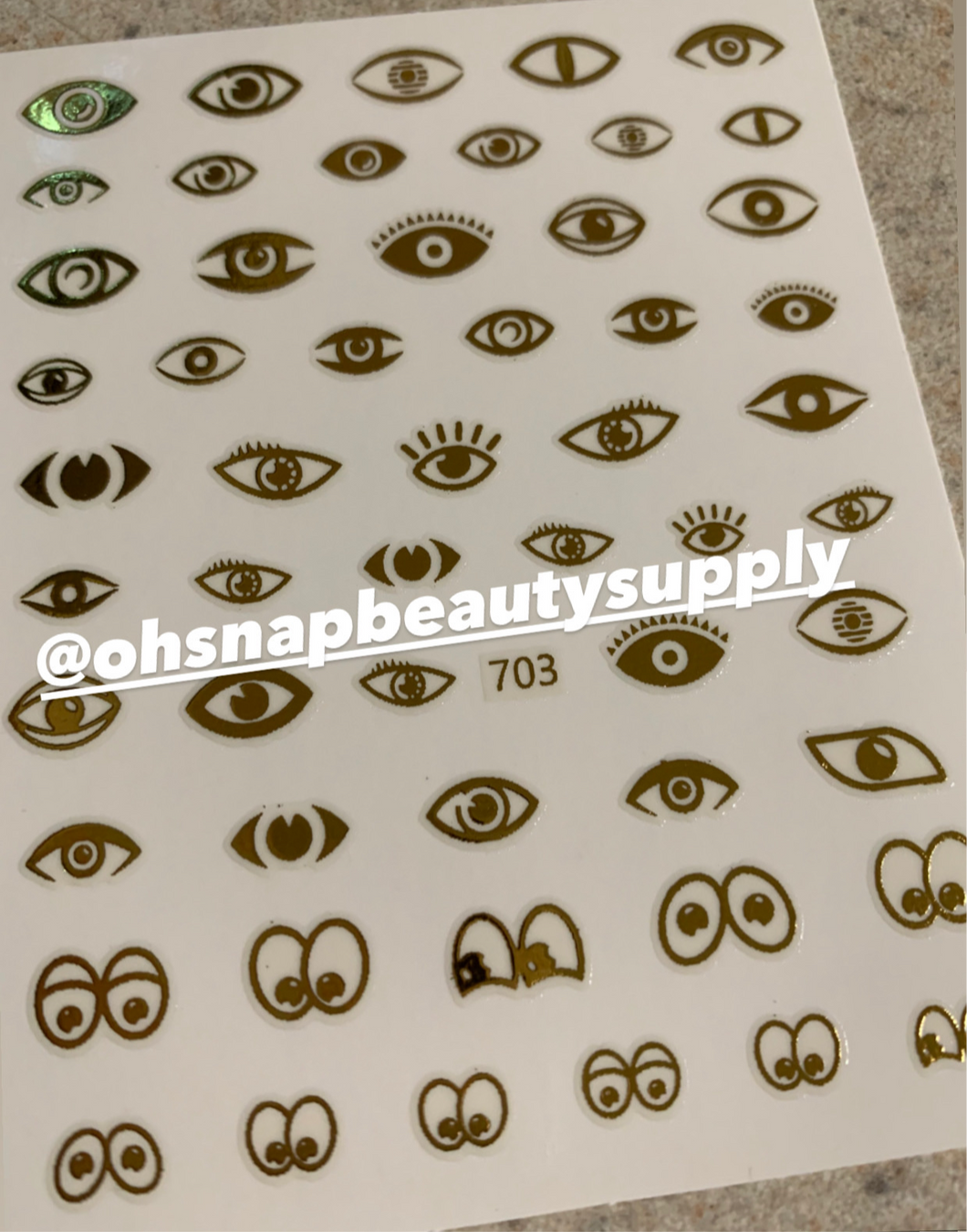 Eyes 703 Sticker (Gold)