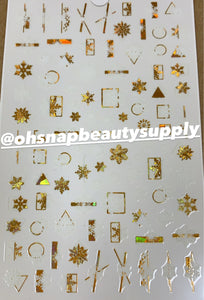 *** Christmas GOLD F717 Sticker