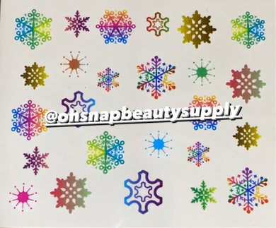 Water Decal- Christmas Snowflakes 779