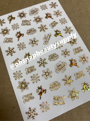 Merry Christmas Gold 55 Sticker