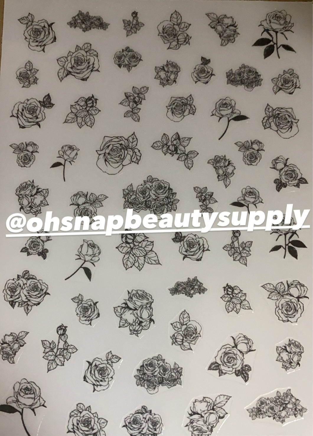 *** Black Flowers 24-03 Sticker