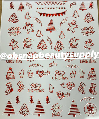 *** Christmas RED CB142 Sticker