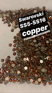 Swarovski Crystals Copper SS5- SS16