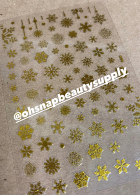 Gold Snowflakes 249 Sticker