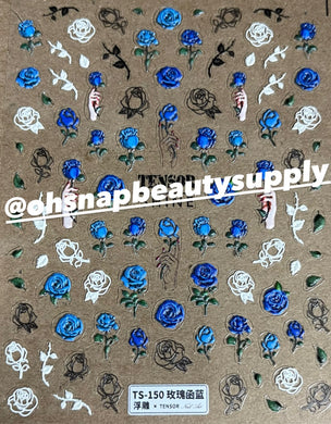 *Blue  FLOWER TS 150 Sticker