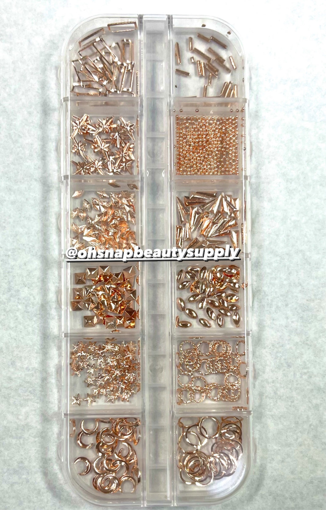 ROSEGOLD Mix Charms ( OhSnap! )- set of 12