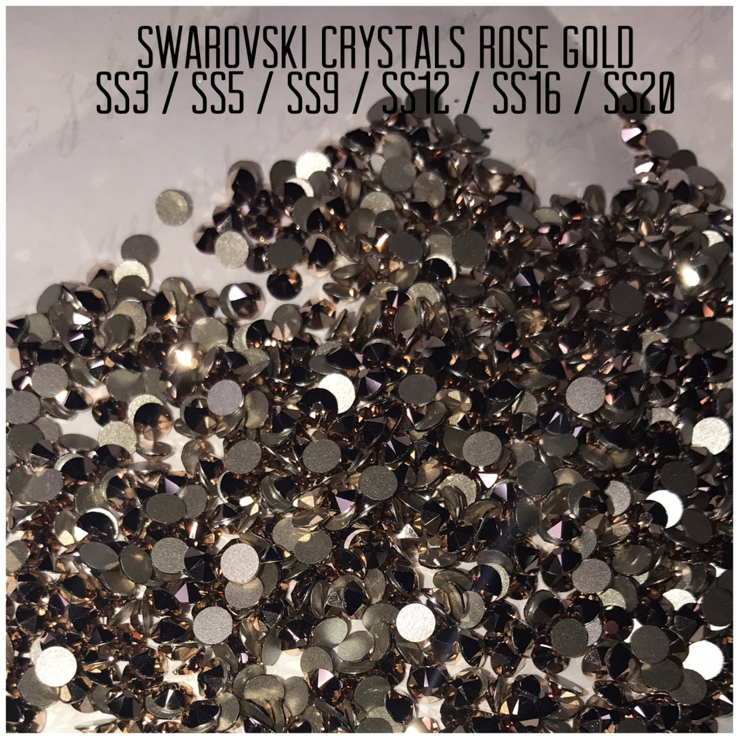 Swarovski Crystals Rose gold SS3- SS20