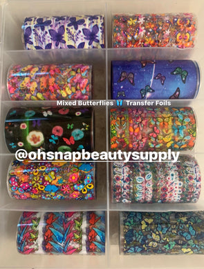 Mixed Butterflies Transfer Foils 10pcs