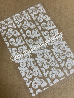 White Scroll A006 Sticker