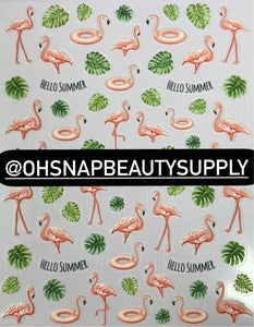 *Tropical Flamingo 🦩 055F Sticker
