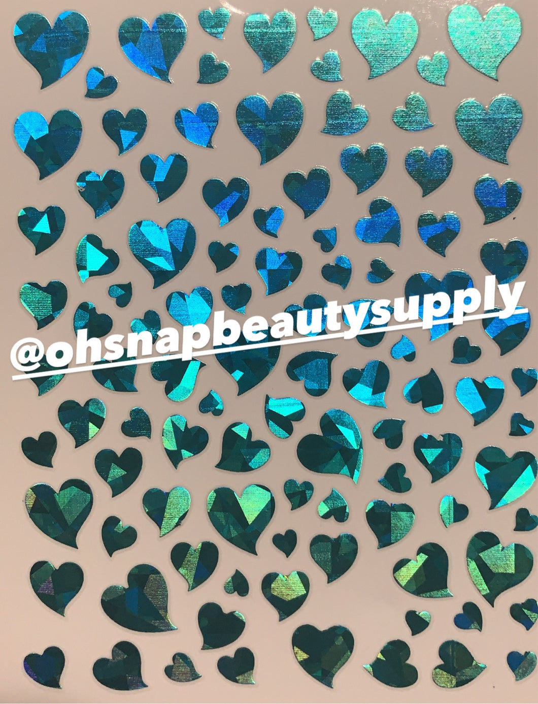 ***Holographic Turquoise Heart ♥️ D4213 Sticker
