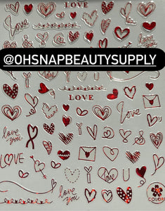 - RED Love Heart CB 202  Sticker
