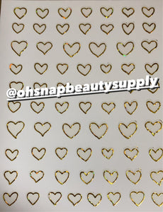 Holographic Gold HEART ❤️ 966 Sticker