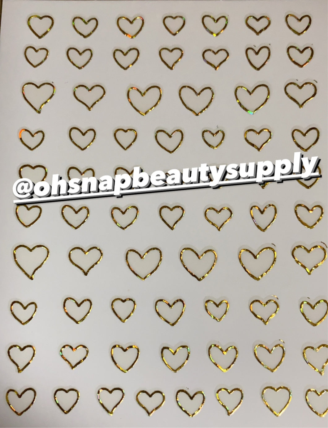Holographic Gold HEART ❤️ 966 Sticker