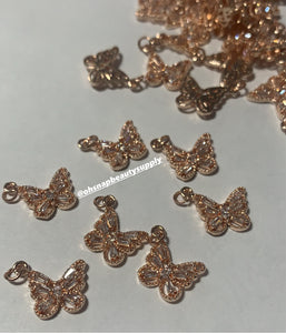 Premium Charm - BUTTERFLY ROSE GOLD 2pcs (#22)