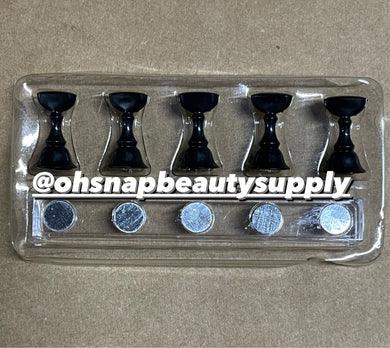 BLACK-  Nail Tip Stand with BASE(5pcs)