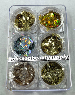 Gold & Silver Flakes (6mix)