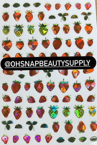 * HOLOGRAPHIC Fruit Strawberry L010 Sticker