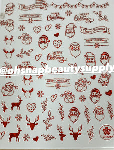 *** Christmas RED CB147 Sticker
