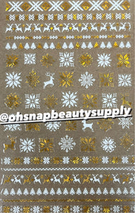 *** Gold Christmas F715 Sticker