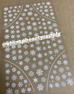 White Snowflakes F282 Sticker