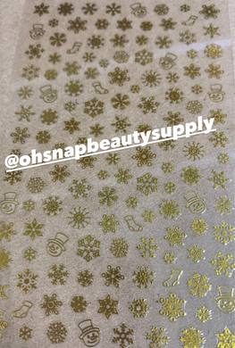 Gold Snowflakes 281 Sticker