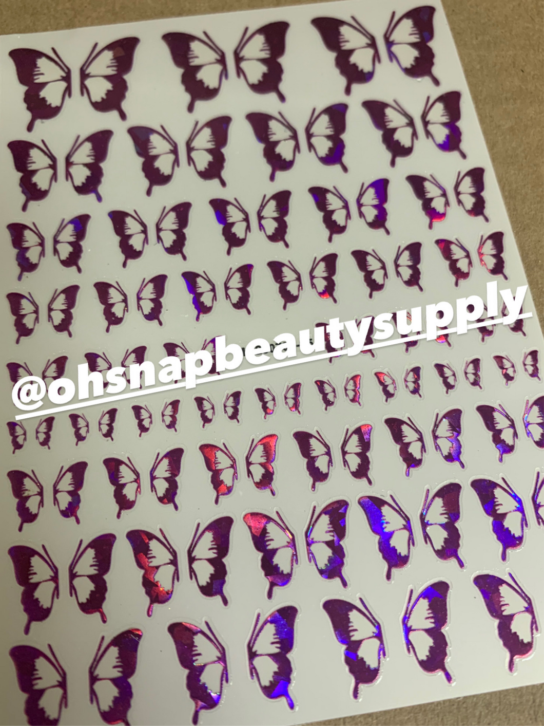 Holographic Purple Butterfly 01-05 Sticker