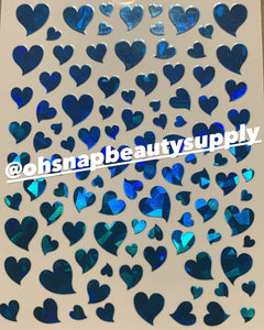 ***Holographic Blue Heart ♥️ D4213 Sticker