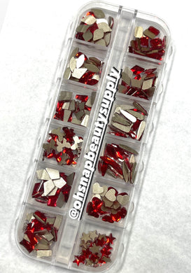 RED Crystal MIX ( OhSnap! )- set of 12