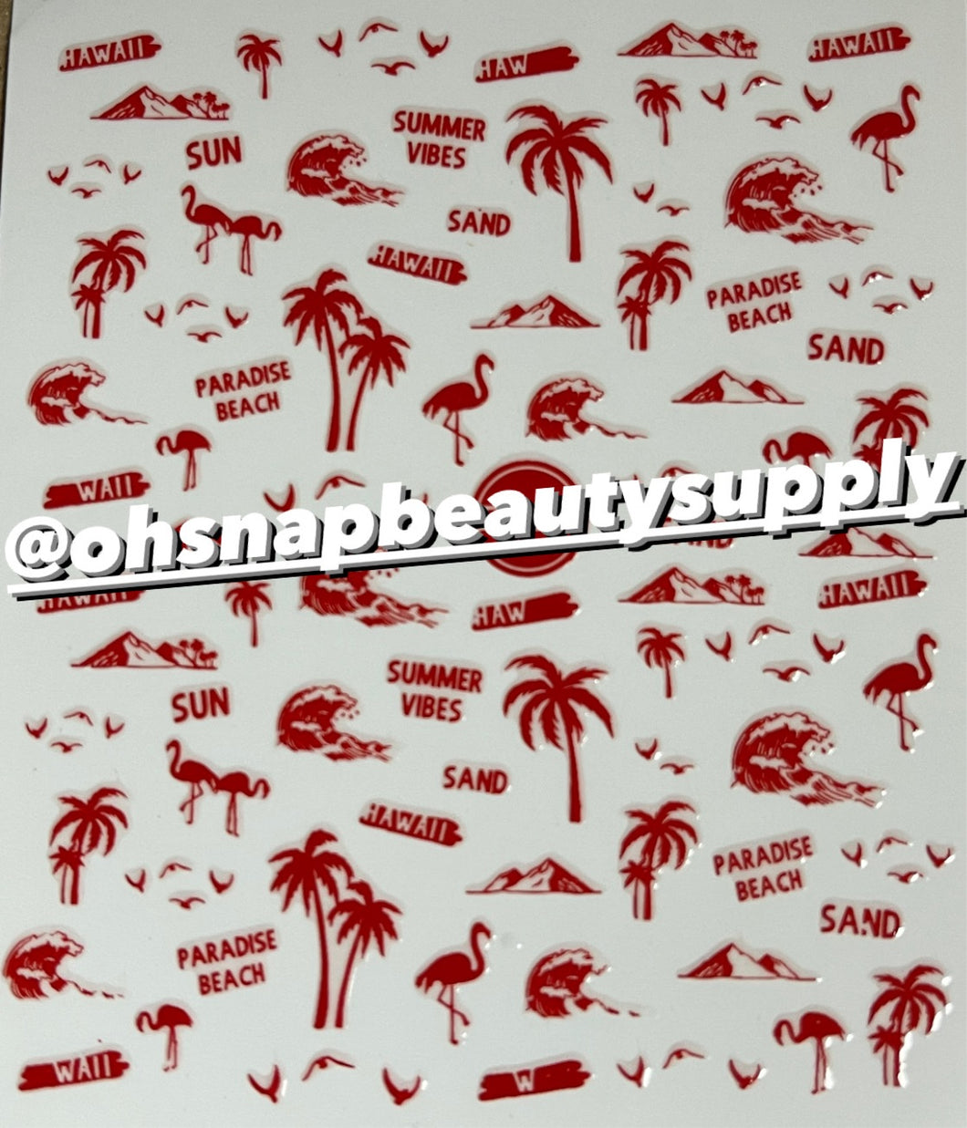 RED Flamingo 🦩 Hawaii Tropical DP3226 Sticker