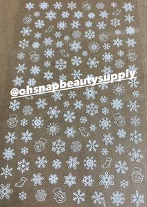 White Snowflakes 281 Sticker