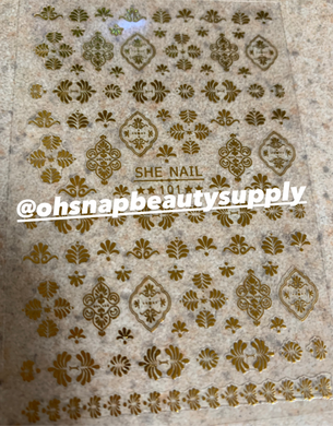 Gold Scroll 101 Sticker