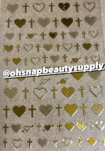 ***Gold Frame (Heart) 010 Sticker