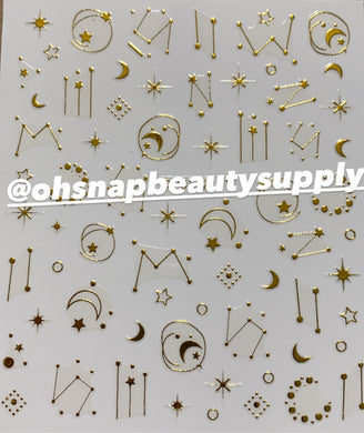 Gold Galaxy 3172 Sticker