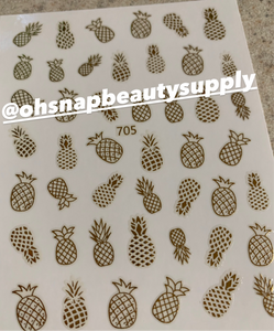 Pineapple 🍍 705 Sticker (Gold)