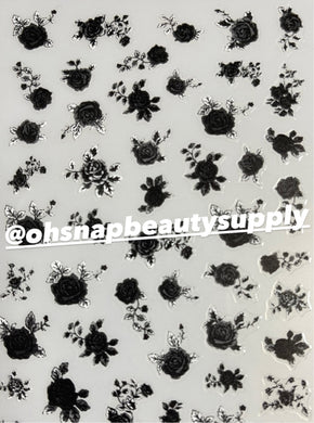 * Black FLOWER 02 33 Sticker