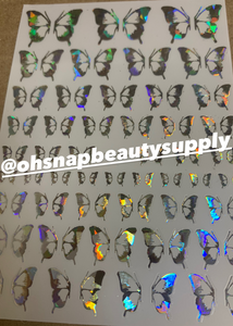 Holographic Silver Butterfly 01-08 Sticker