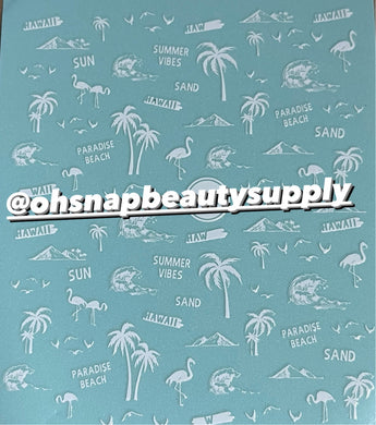 WHITE Flamingo 🦩 Hawaii Tropical DP3226 Sticker