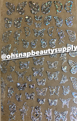 ***Silver Butterfly ZY 036 Sticker