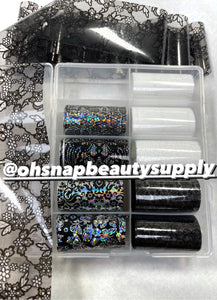 Holographic Lace & Butterfly (B&W 33-27) Transfer Foils