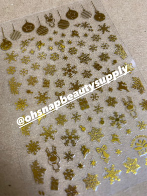Gold Snowflakes 247 Sticker