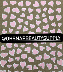 - Pink HEART LOVE A1303 Sticker